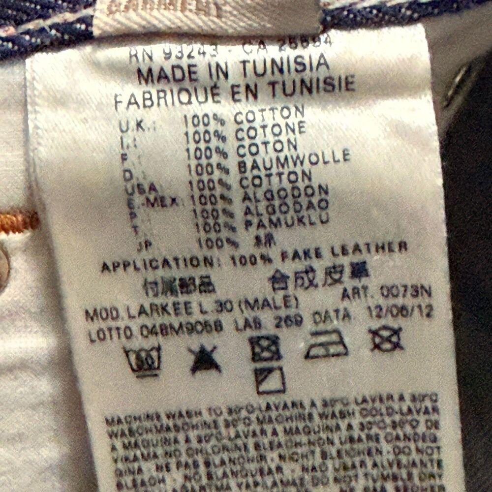 Diesel Larkee Mens 31x30 *33x29 Blue Regular Straight Button Fly Jeans 0073N - Picture 4 of 16